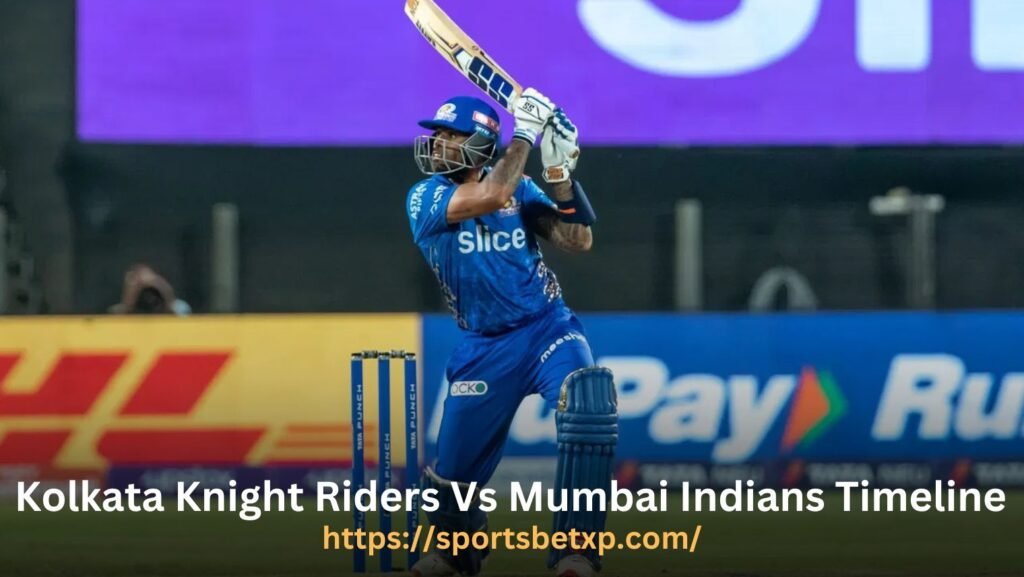 Kolkata Knight Riders Vs Mumbai Indians Timeline